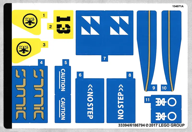 Sticker Sheet for Set 70614 - (33394/6186794)