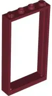 Red Door, Frame 1 x 4 x 6 with 2 Holes on Top and Bottom