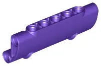 Dark Purple Technic, Panel Curved 7 x 3 with 2 Pin Holes through Panel Surface