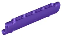 Dark Purple Technic, Panel Curved 11 x 3 with 2 Pin Holes through Panel Surface