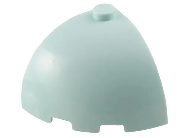 Light Aqua Brick, Round Corner 3 x 3 x 2 Dome Top