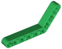 Green Technic, Liftarm, Modified Bent Thick 1 x 9 (6 - 4)