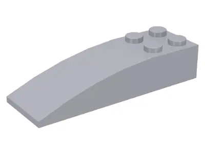 Light Bluish Gray Slope, Curved 6 x 2