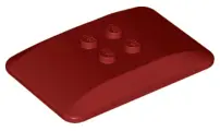Dark Red Wedge 6 x 4 x 2/3 Quad Curved