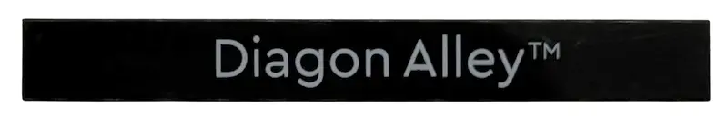 Black Tile 1 x 8 with White 'Diagon Alley' Pattern
