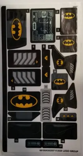 Sticker Sheet for Set 76160 - (68195/6302557)