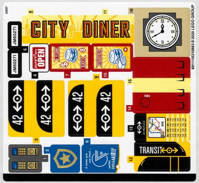Sticker Sheet for Set 60271 - (69111/6310883)