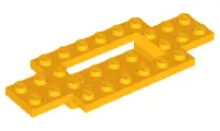 Bright Light Orange Vehicle, Base 4 x 10 x 2/3 with 2 x 4 Recessed Center with Smooth Underside