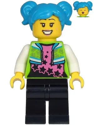 Poppy Starr - Lime Jacket, Black Legs