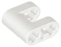 White Technic, Liftarm, Modified Fork 2 x 2 with Axle Holes