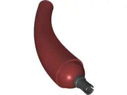 Dark Red Dinosaur Tail / Neck Base Section with Black Technic Pin