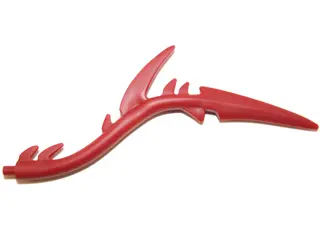Dark Red Dragon Tail Long Curved with Spikes and Barbs