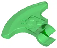 Trans-Green Minifigure, Weapon Axe Head with Clip