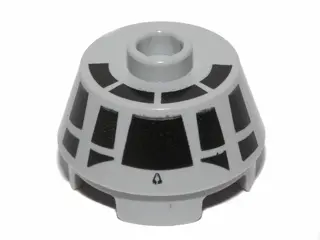 Light Bluish Gray Cone 2 x 2 Truncated with Black Millennium Falcon Cockpit Pattern