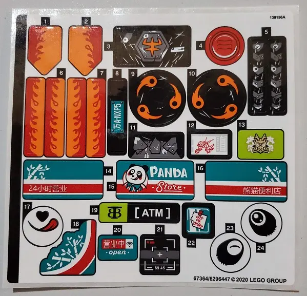 Sticker Sheet for Set 80011 - (67364/6296447)