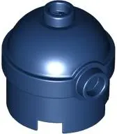 Dark Blue Minifigure, Head, Modified Minion, Tall