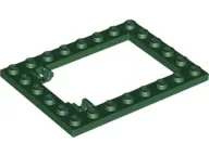Dark Green Plate, Modified 6 x 8 Trap Door Frame Horizontal (Long Pin Holders)