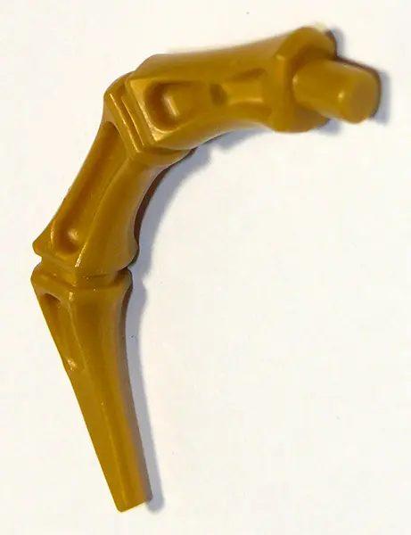 Pearl Gold Appendage Bony Small with Bar End (Leg / Rib / Tail)