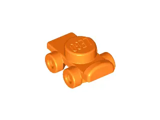Orange Minifigure Footgear Roller Skate