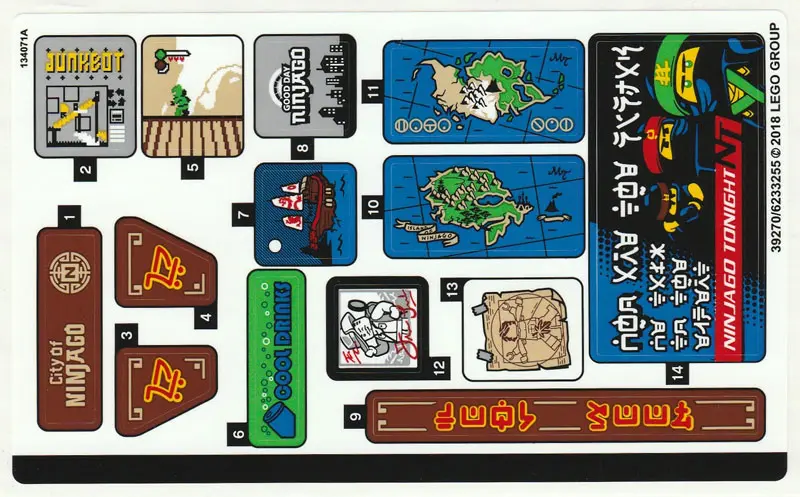 Sticker Sheet for Set 70657, Sheet 2 - (39270/6233255)