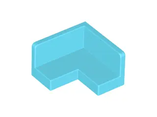 Medium Azure Panel 2 x 2 x 1 Corner
