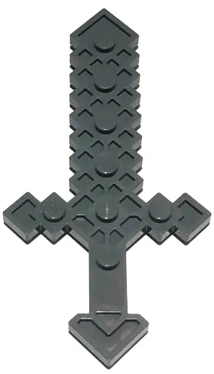 Dark Bluish Gray Large Figure Weapon, Minecraft Sword