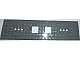 Dark Bluish Gray Train Base 6 x 24 with 2 Square Cutouts and 3 Round Holes Each End, Reinforced on B