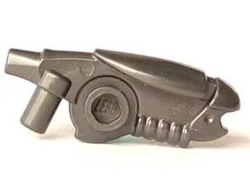 Pearl Dark Gray Minifigure, Weapon Gun, Space Blaster with Studs on Sides