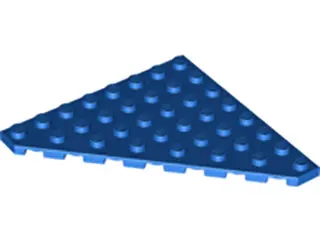 Blue Wedge, Plate 8 x 8 Cut Corner