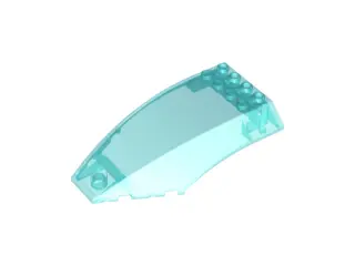 Trans-Light Blue Windscreen 10 x 6 x 2 Curved