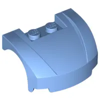 Medium Blue Vehicle, Mudguard 3 x 4 x 1 2/3 Curved Front