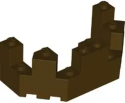Dark Brown Castle Turret Top 4 x 8 x 2 1/3