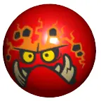 Red Technic Ball Joint with Globlin Type 4 Pattern