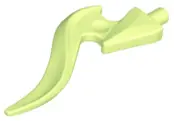 Yellowish Green Wave Rounded Curved Single with Bar End and Triangular Base (Flame)