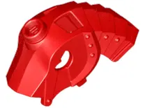 Red Horse Battle Helmet, Stud on Top and 4 Neck Plates (Unicorn)