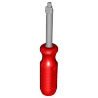 Red Duplo, Toolo Tool Handle with Light Gray Screwdriver Shank