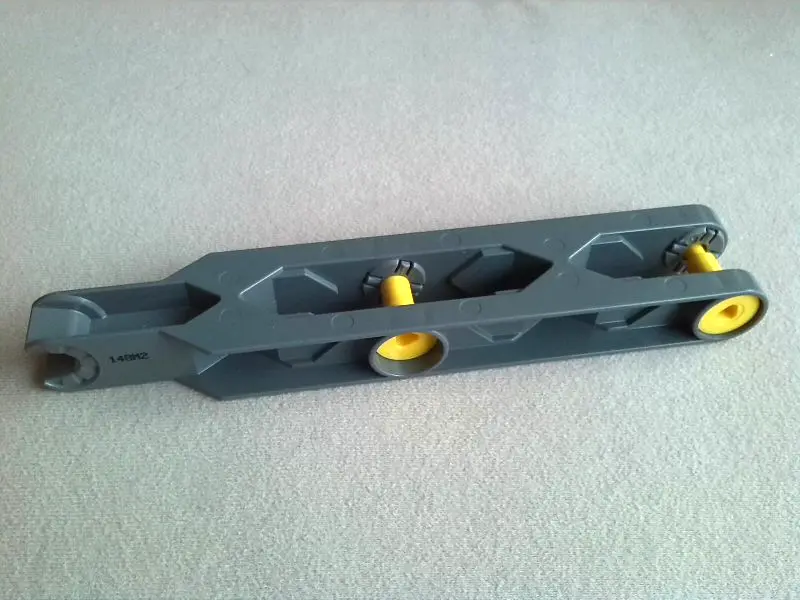 Dark Bluish Gray Duplo, Toolo Arm 2 x 11 with Triangular Set Screw End