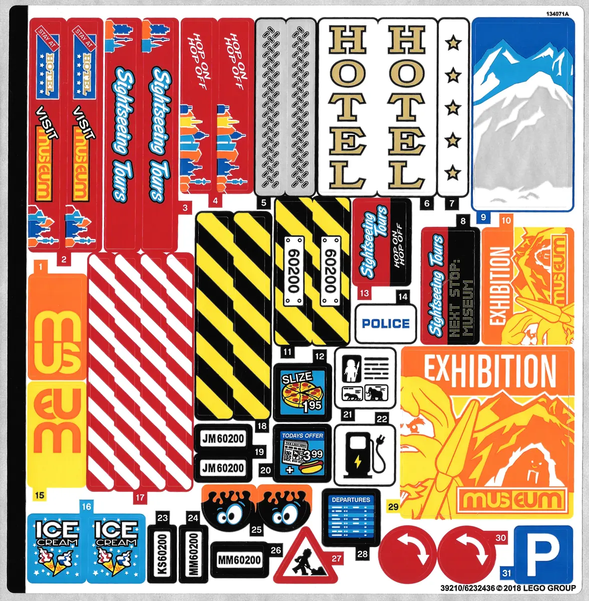Sticker Sheet for Set 60200 - (39210/6232436)