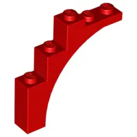 Red Arch 1 x 5 x 4 - Irregular Bow, Reinforced Underside