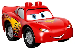 Duplo Lightning McQueen - Piston Cup Hood, Silver Wheels