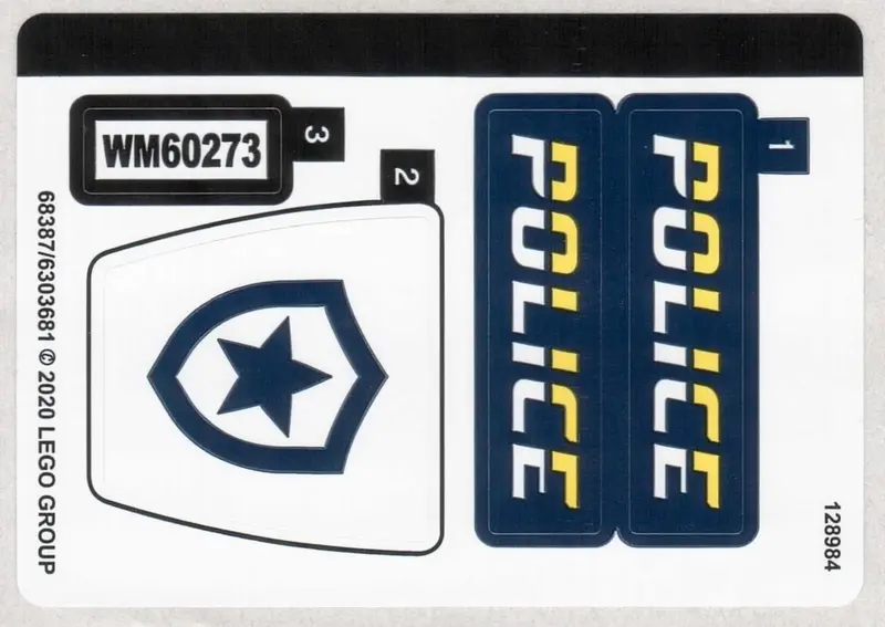 Sticker Sheet for Set 60273 - (68387/6303681)