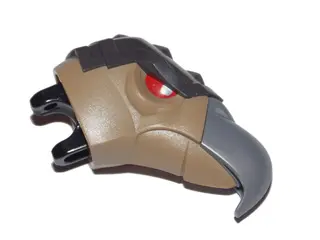 Dark Tan Large Figure Head Modified Chima Vulture with Red Eyes Pattern