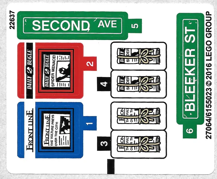 Sticker Sheet for Set 76058 - International Version - (27064/6155023)