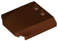 Reddish Brown Wedge 4 x 4 x 2/3 Triple Curved