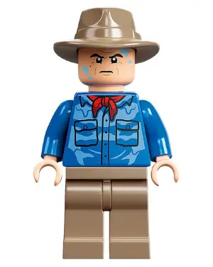 Dr. Alan Grant - Blue Shirt with Water Stains