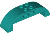 Dark Turquoise Slope, Curved 8 x 2 x 2 Double