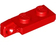 Red Hinge Plate 1 x 2 Locking with 1 Finger on End (Undetermined Type)