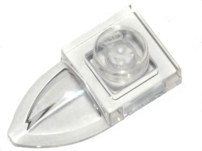 Trans-Clear Plate, Modified 1 x 1 with Tooth Horizontal