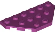 Magenta Wedge, Plate 3 x 6 Cut Corners