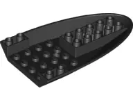 Black Aircraft Fuselage Forward Bottom Curved 6 x 10 with 3 Holes